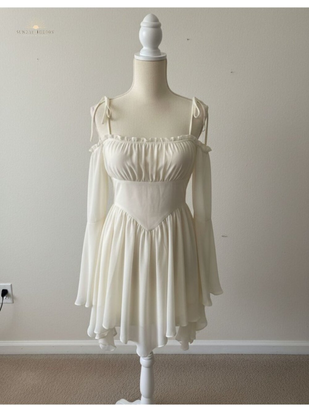 Renaissance Fairy Dress A Line Off Shoulder Handkerchief Corset Chiffon